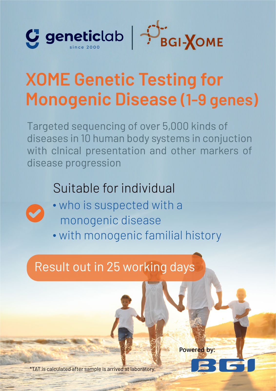 Monogenic Disease Testing (1–9 genes)